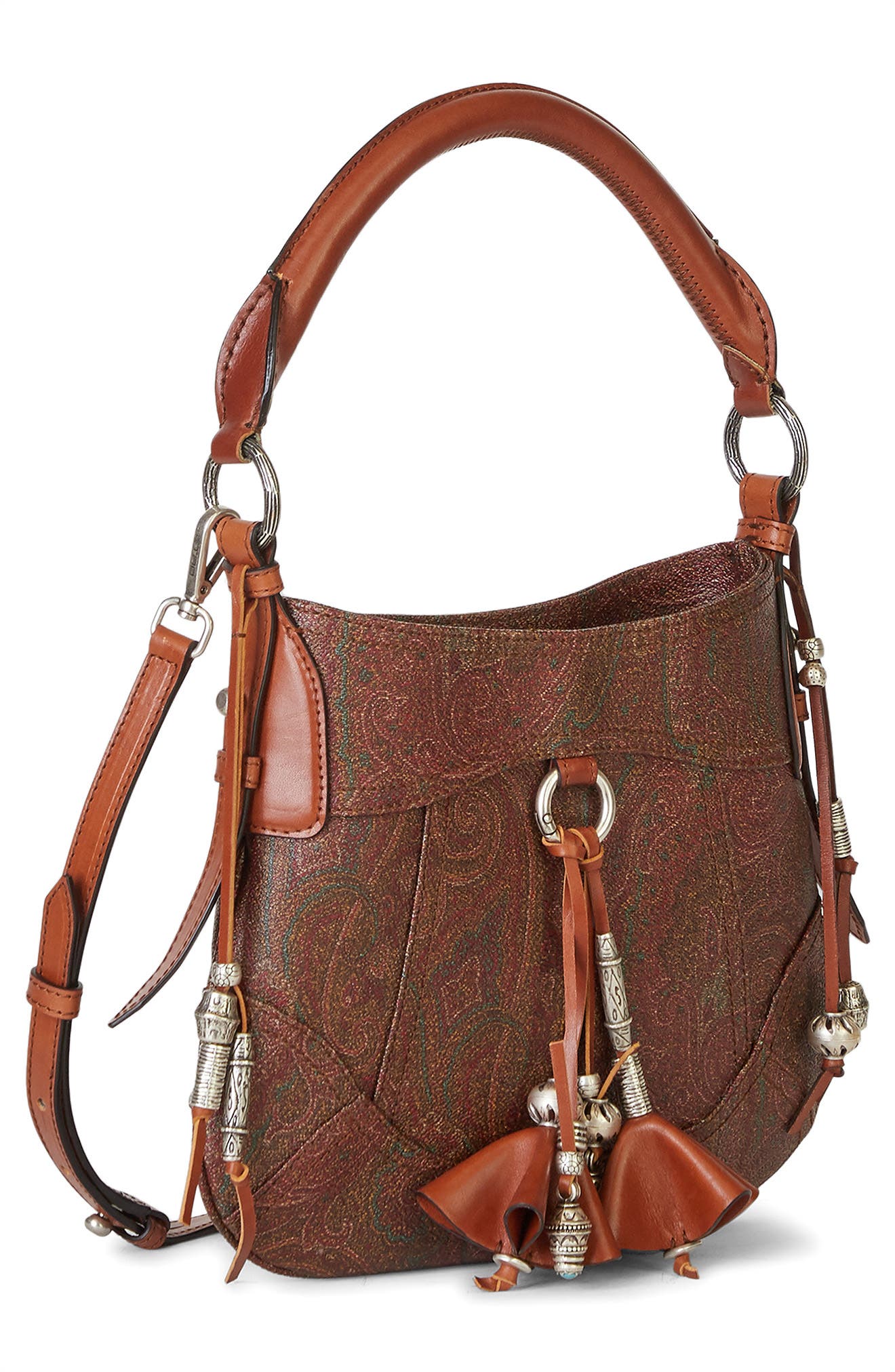 Etro Dreamcatcher Paisley Jacquard Hobo Bag, Alternate, color, 