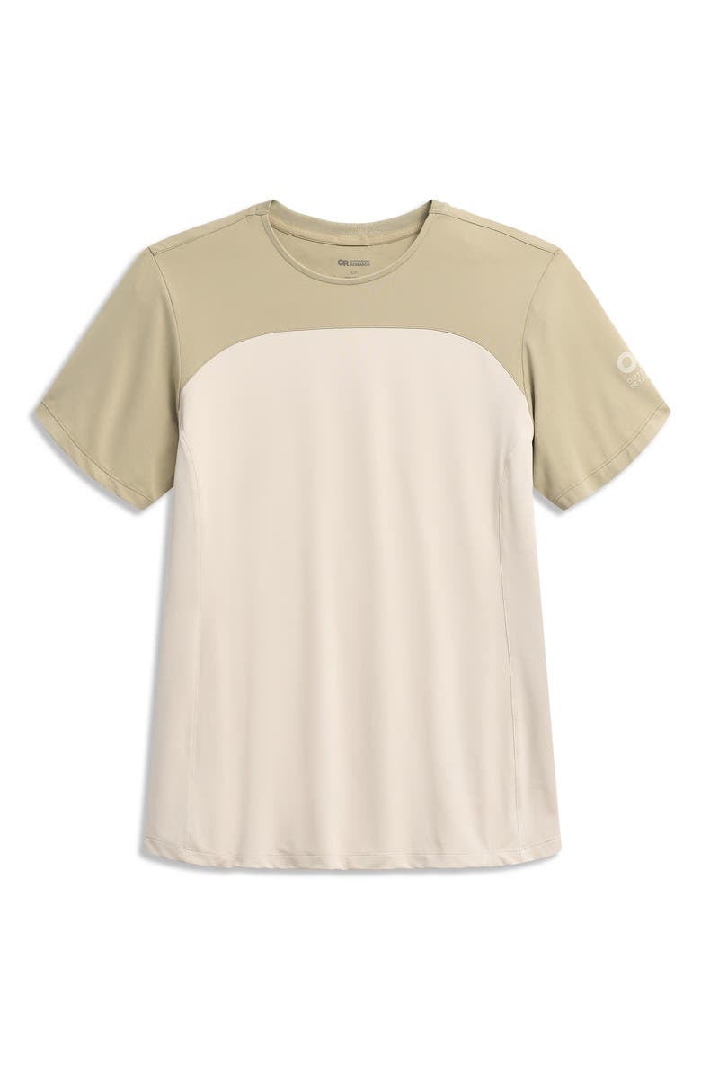 Outdoor Research Freewheel MTB Short Sleeve Jersey T-Shirt, Alternate, color, Pro Khaki/ Oyster