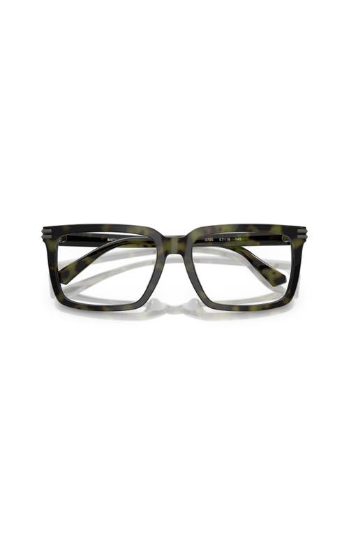 Michael Kors 55mm Square Optical Glasses In Green