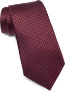 ZEGNA TIES Tonal Geo Pattern Silk Tie
