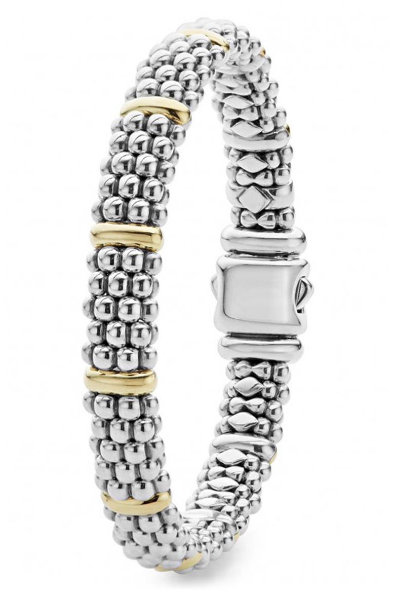 Oval Rope Caviar Bracelet, Alternate, color, SILVER/ GOLD