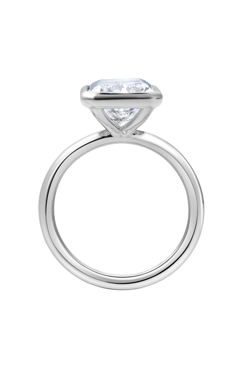 Nerina 14K Gold Radiant Bezel Lab Grown Diamond Solitaire Engagement Ring - 5 Cts, Alternate, color, 14K White Gold
