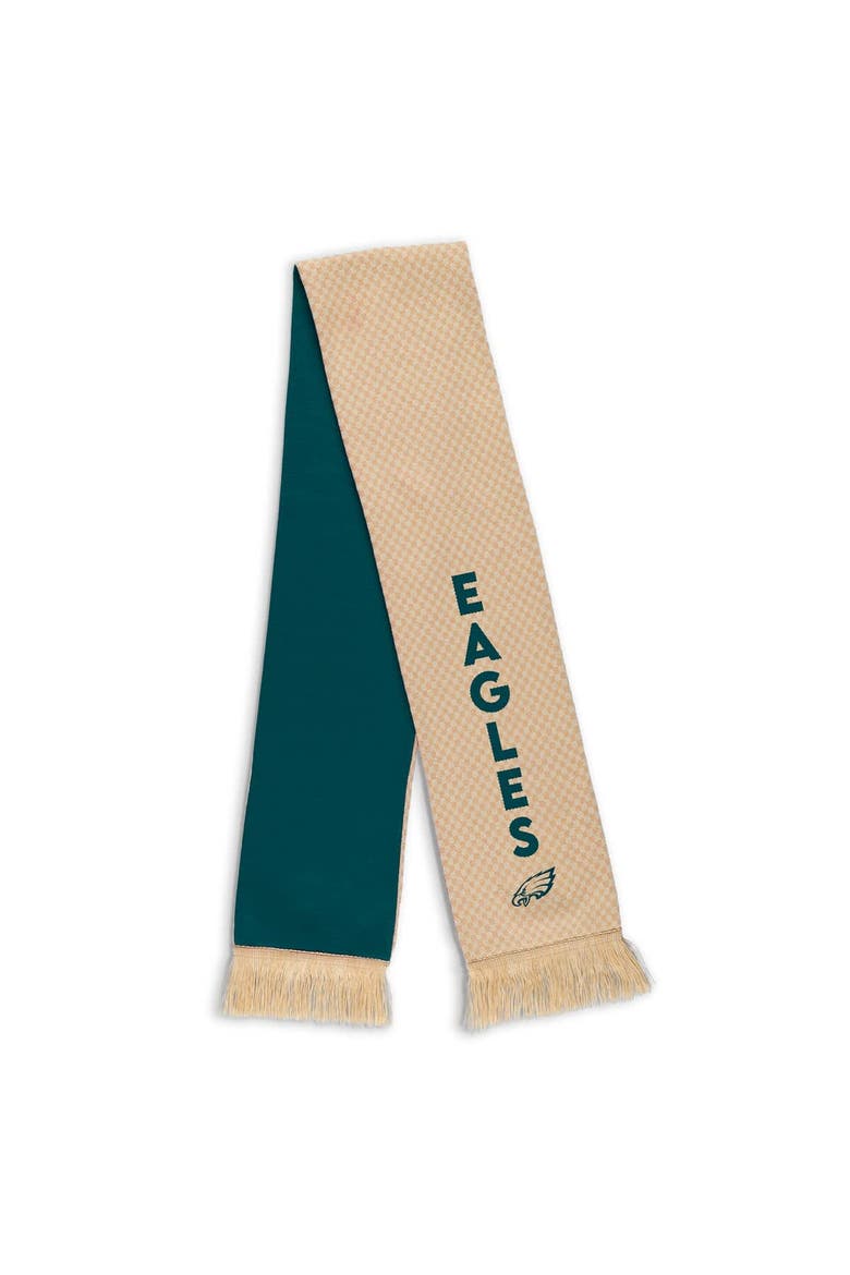 Women's WEAR by Erin Andrews Philadelphia Eagles Tonal Microcheck Scarf & Glove Set, Alternate, color, Tan