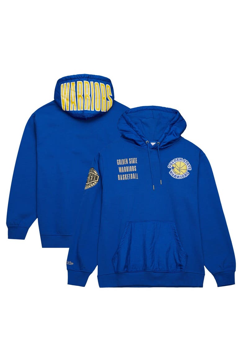 Men's Mitchell & Ness Royal Golden State Warriors  Team OG 2.0 Vintage Logo Fleece Pullover Hoodie, Main, color, Royal