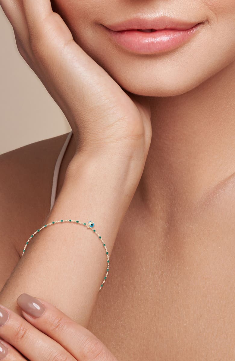 Ember Fine Jewelry Evil Eye Bracelet, Alternate, color, Gold