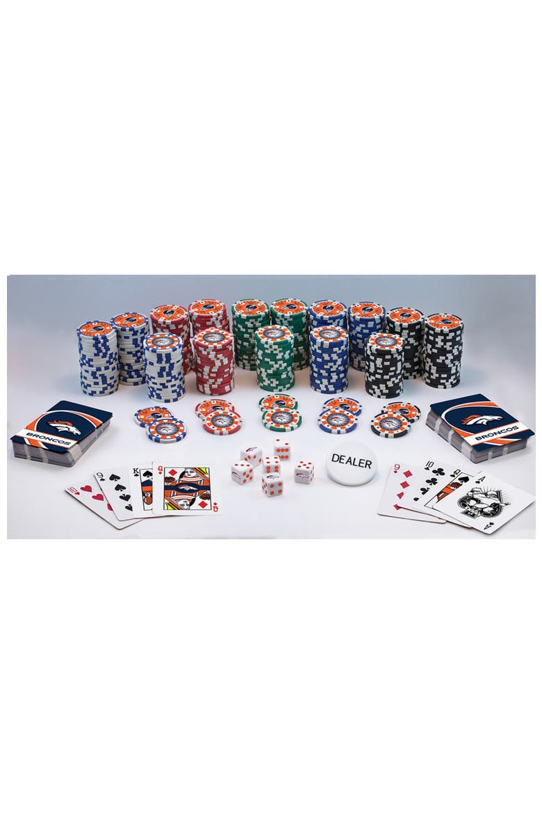 Denver Broncos 300 Piece Poker Set, Alternate, color, Multicolor