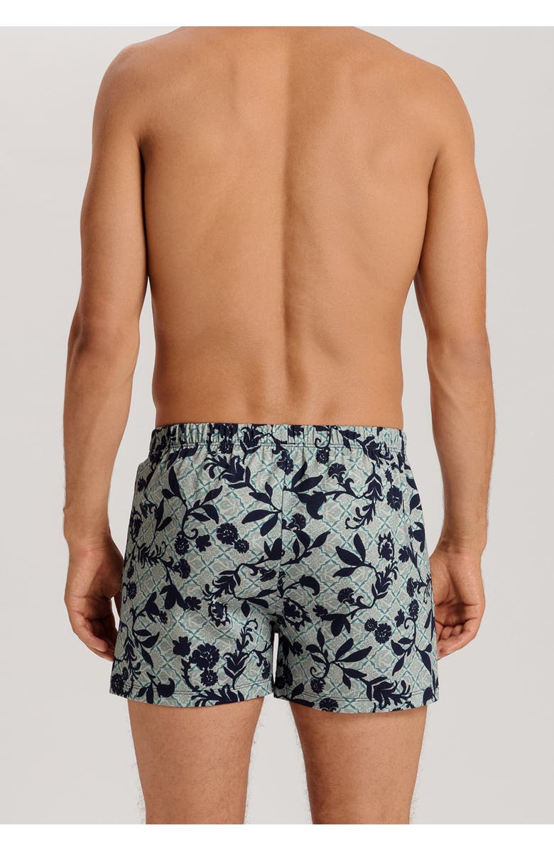 Hanro Cotton Sporty Cotton Boxer, Alternate, color, Moonshine Tiles