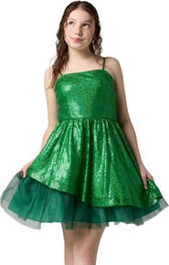 Un Deux Trois Sequin Peek-a-Boo-Dress