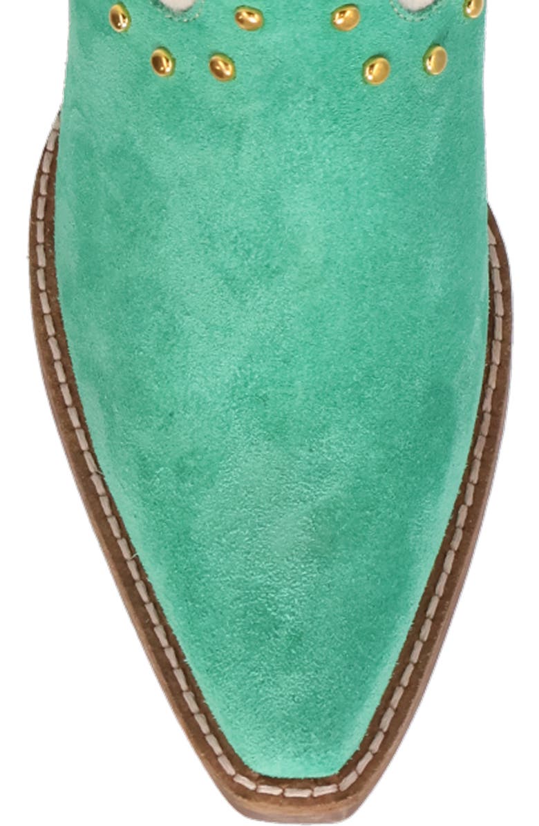 Dingo Rodeo Queen Genuine Calf Hair Western Boot, Alternate, color, Green