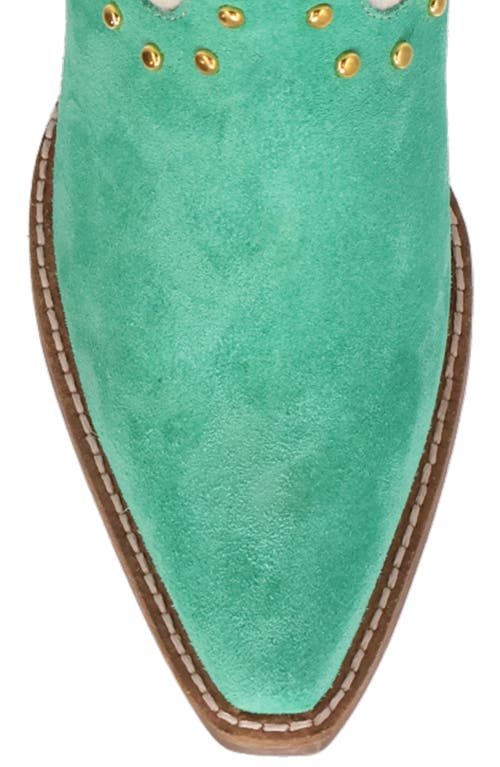 Dingo Rodeo Queen Genuine Calf Hair Western Boot In Green