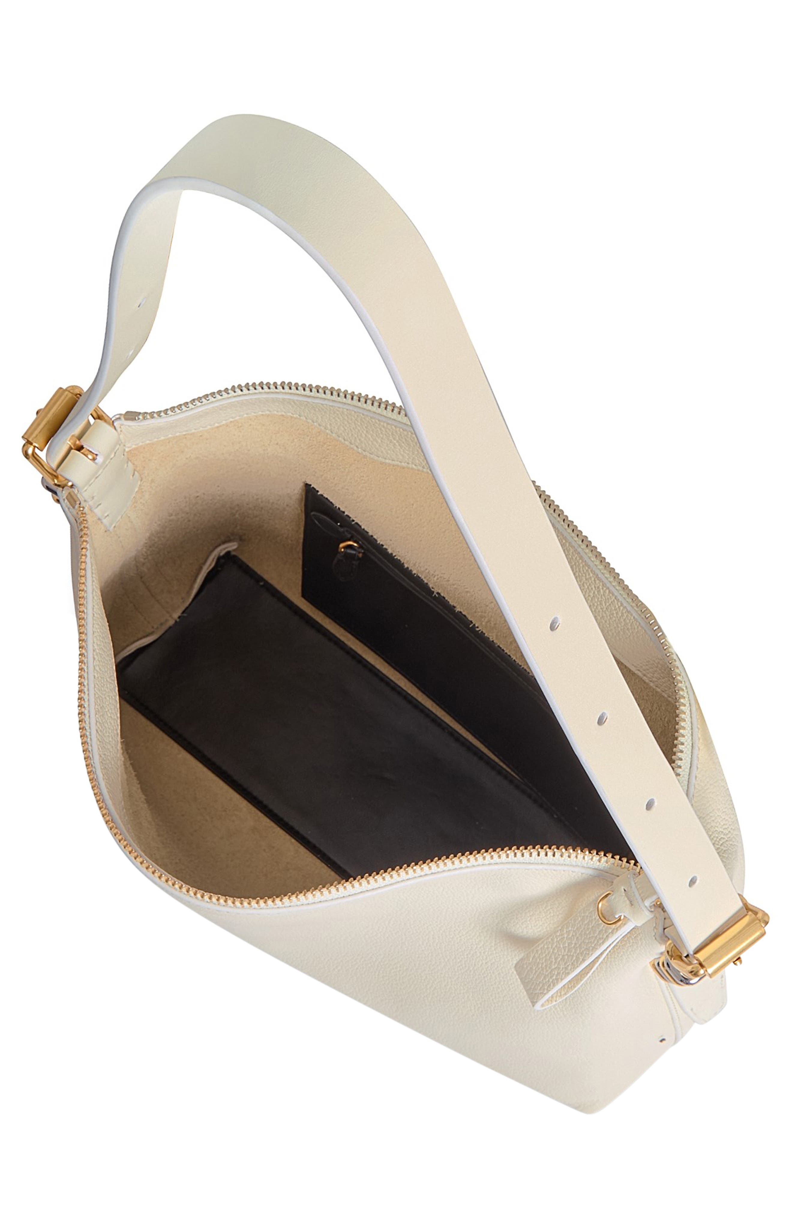 Rebecca Minkoff Buckle Up Shoulder Bag, Alternate, color, Porcelain