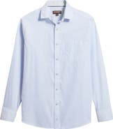 Johnston & Murphy Ovation Stripe Non-Iron Stretch Cotton Button-Up Shirt
