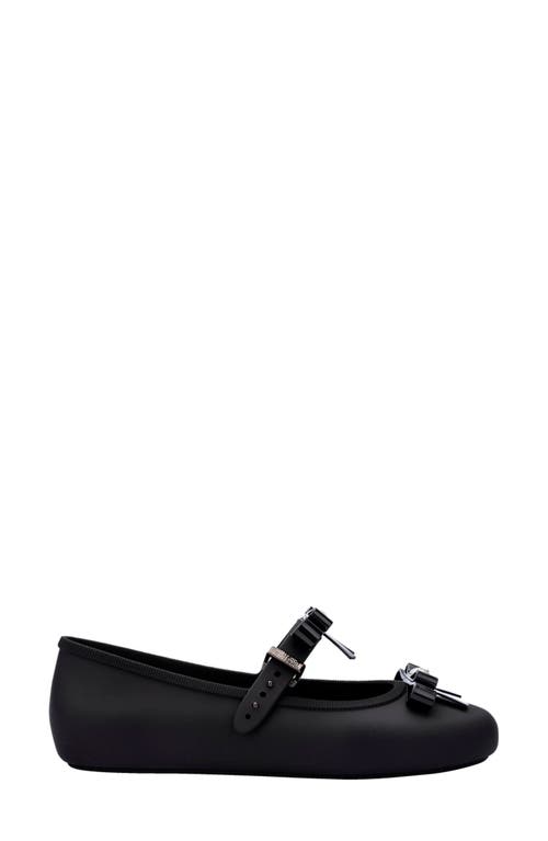 Melissa Soft Ballerina Bow Mary Jane Flat In Black