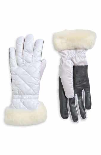 UGG® All Weather Genuine Shearling Trim Quilted Gloves
