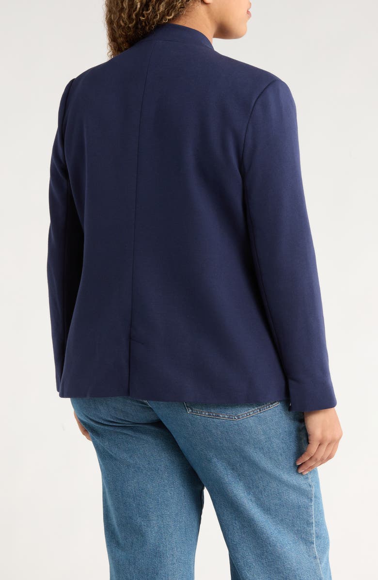 GIBSONLOOK Inverted Notch Collar Cotton Blend Blazer, Alternate, color, Navy Peacoat