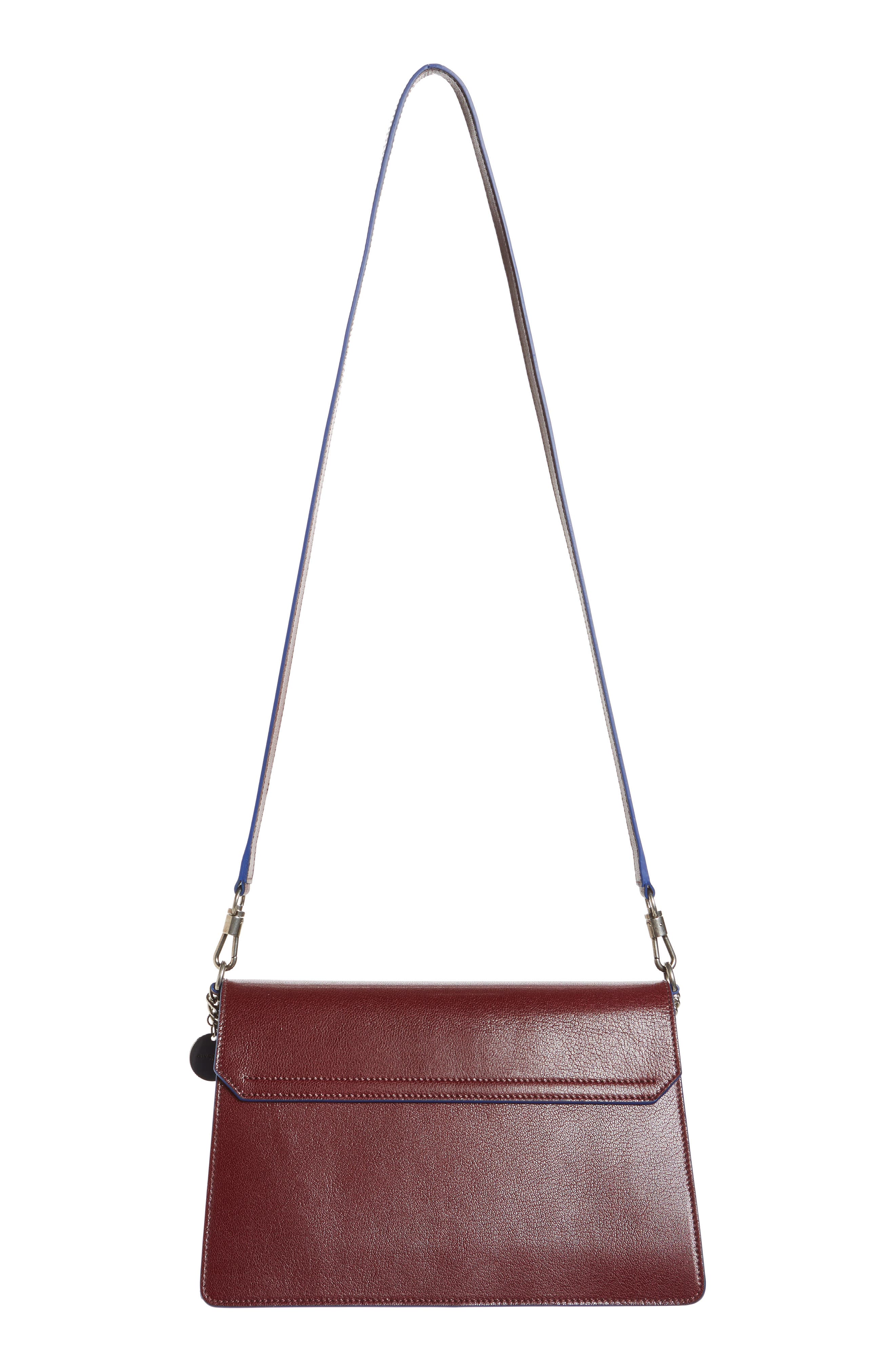 Medium GV3 Leather & Suede Handbag, Alternate, color, AUBERGINE/ BLUE