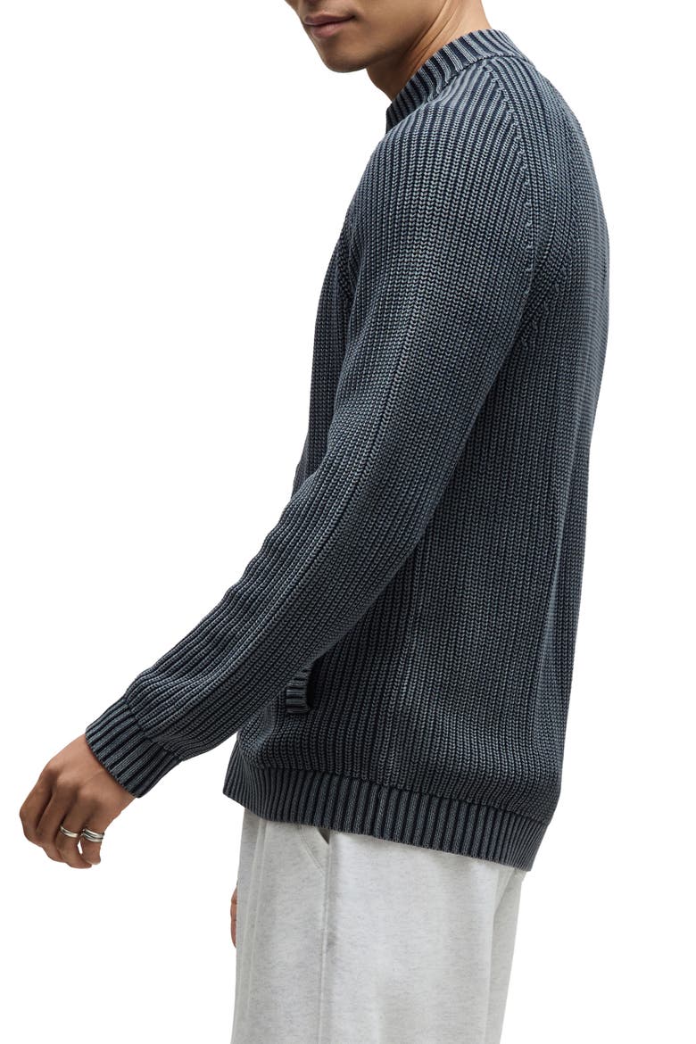 Sunbleach Zip Up Cardigan, Alternate, color, INDIGO