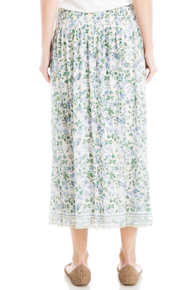 Autumn Harvest Floral Mesh Paneled Maxi Skirt main image 0