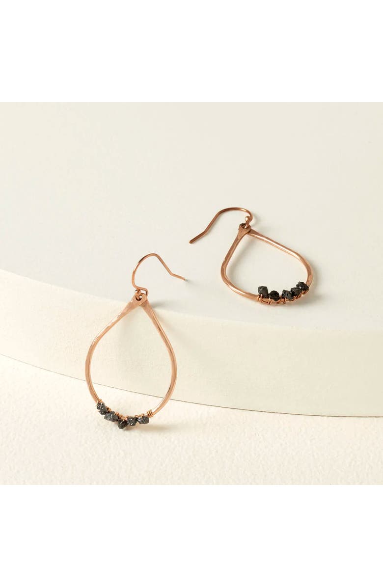 Uncommon Goods Black Rough Diamond Earrings by E.A.M. Handmade, Main, color, Black Rough Diamond