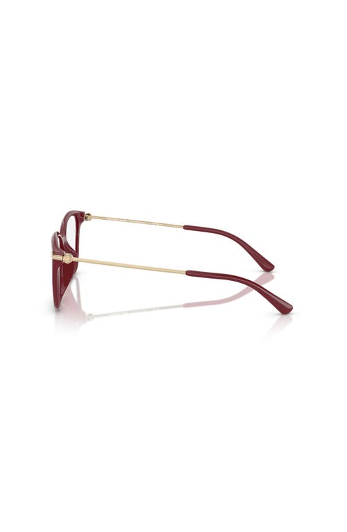 Michael Kors 54mm Rectangle Optical Glasses In Red