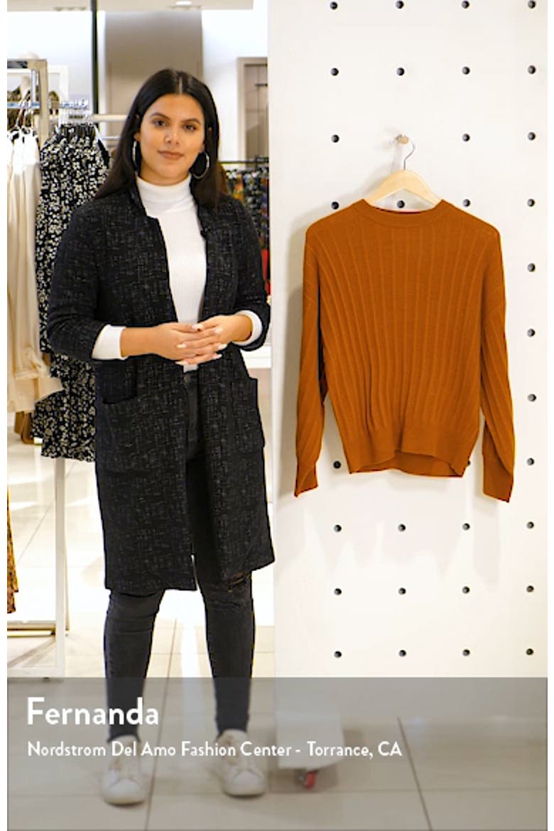 Drop Armhole Crew Sweater video