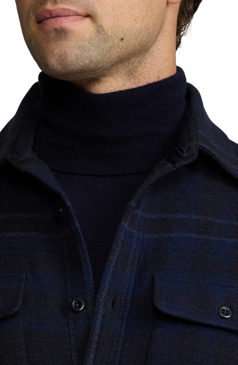 Ralph Lauren Purple Label Plaid Wool, Silk & Cashmere Button-Up Shirt, Alternate, color,