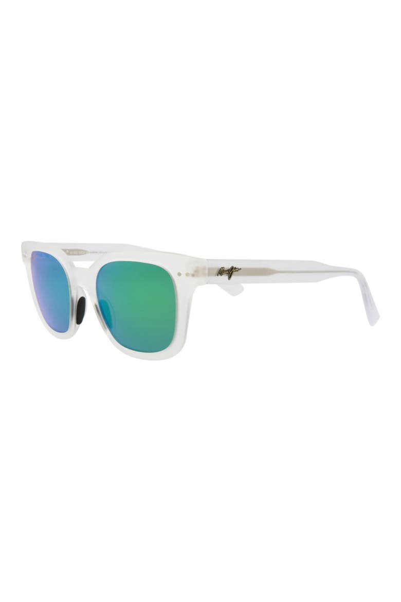 50mm MAUIGreen® Polarized Square Sunglasses, Alternate, color, CRYSTAL CRYSTAL GREEN