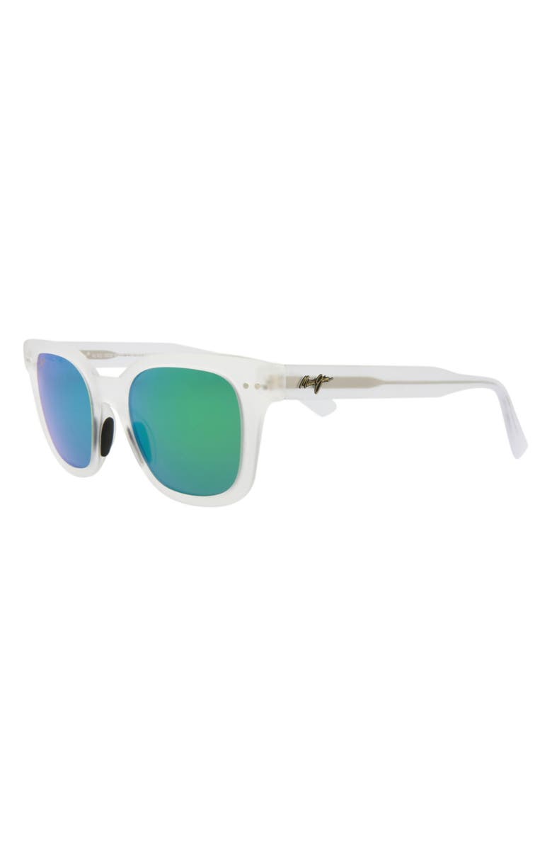 Maui Jim 50mm MAUIGreen<sup>®</sup> Polarized Square Sunglasses, Alternate, color, Crystal Crystal Green