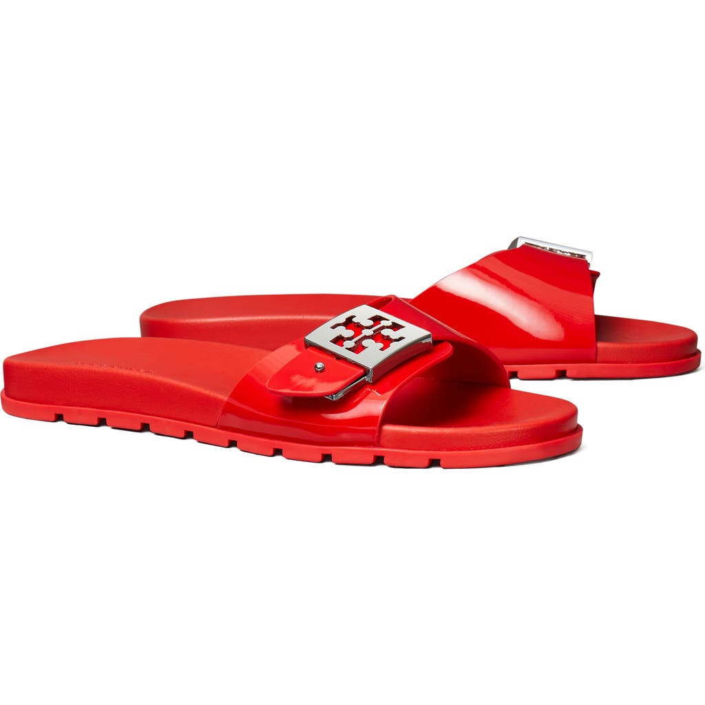 Tory Burch Buckle Slide Sandal In Red