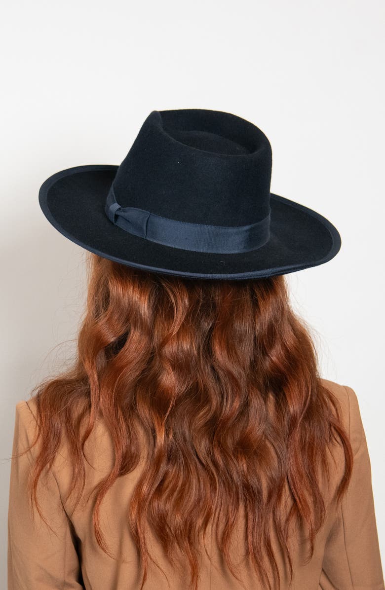 Wyeth Soft Brim Fedora, Alternate, color, Midnight