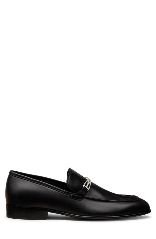 Stuart Weitzman Men's Ambrose Leather Lattice-bit Loafers In Black