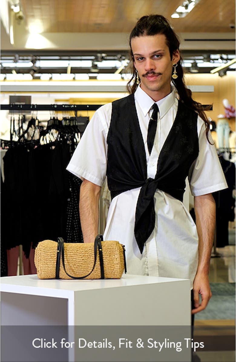 The Brioche Woven Raffia Shoulder Bag, sales video thumbnail