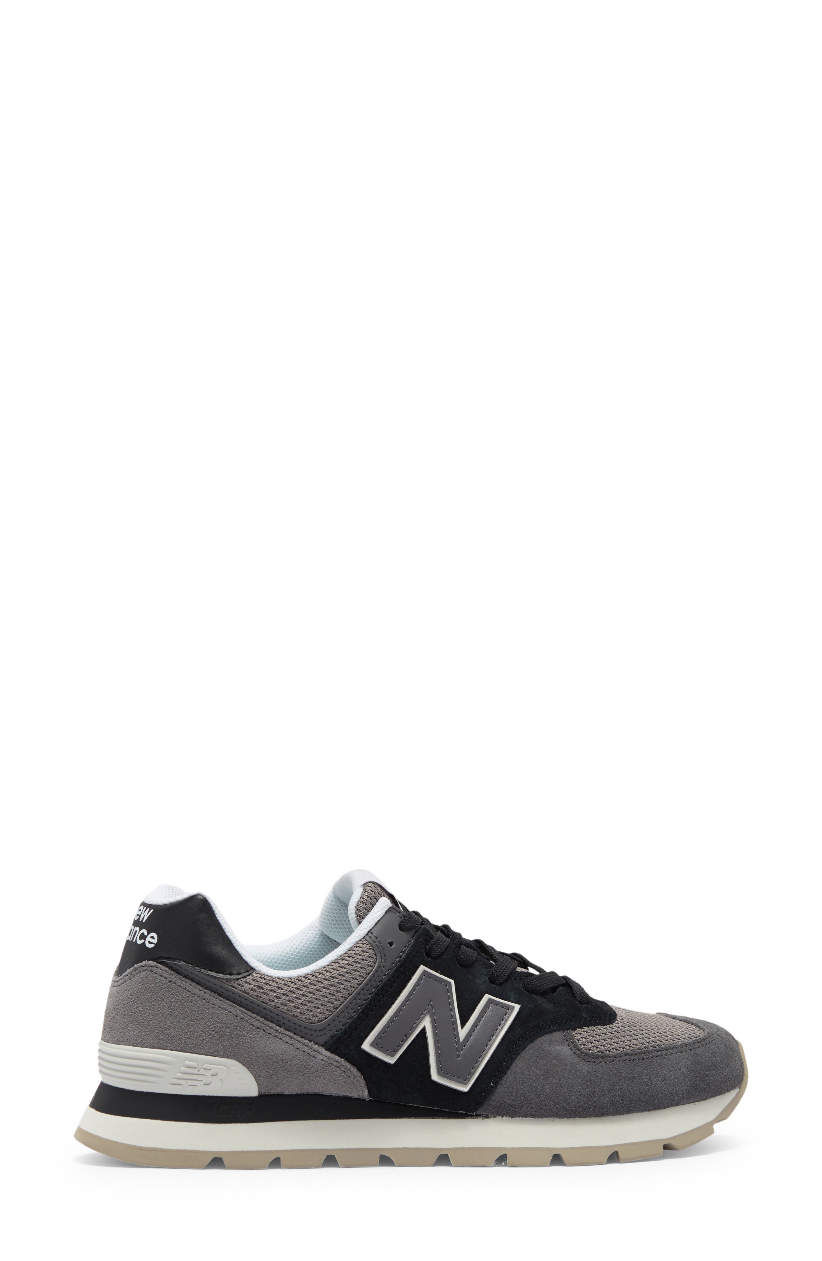574 D Rugged Sneaker, Alternate, color, BLACK/ BLACK