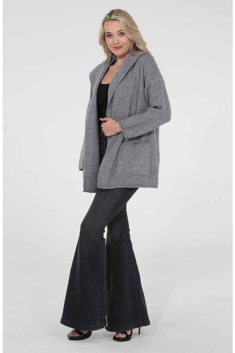 Hooded Coatigan, Alternate, color, GREY