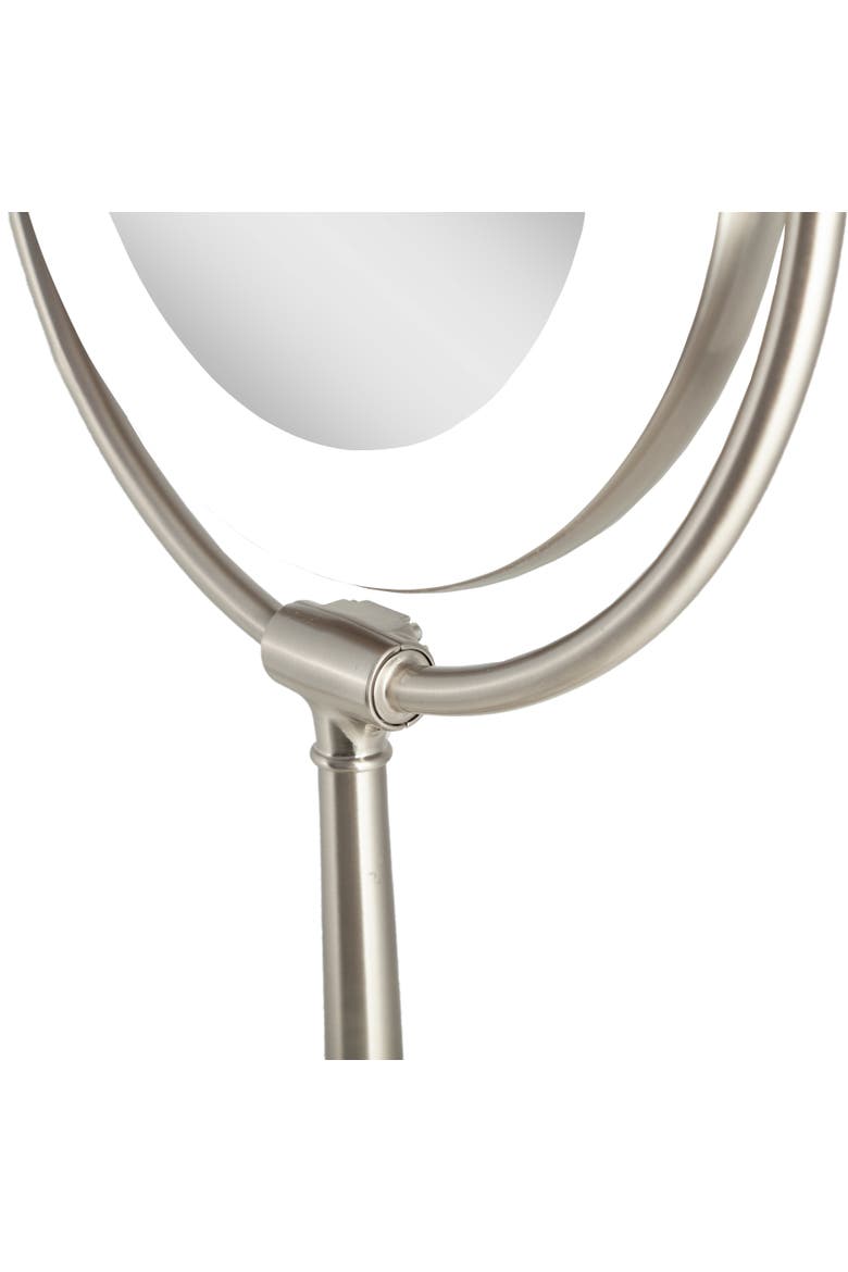 Lexington Lighted Makeup Mirror with 10X/1X Magnification, Alternate, color, Satin Nickel
