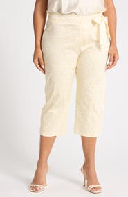 Renee C Sash Waist Capri Pants
