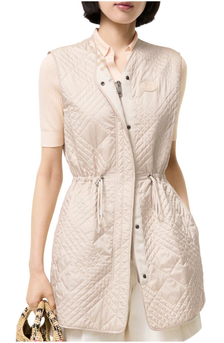 Burberry Quilted Nylon Walby Warmer, Main, color, Stone Beige
