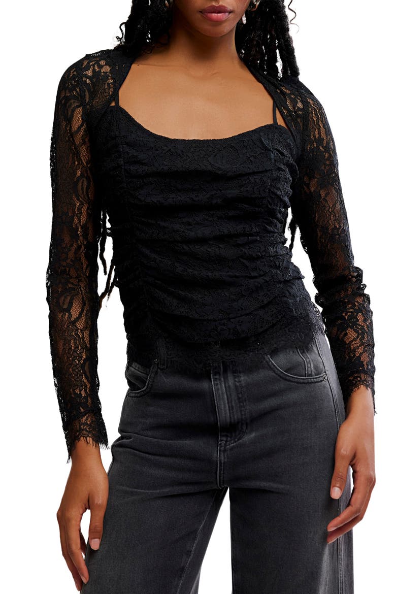 Paloma Lace Top, Main, color, BLACK