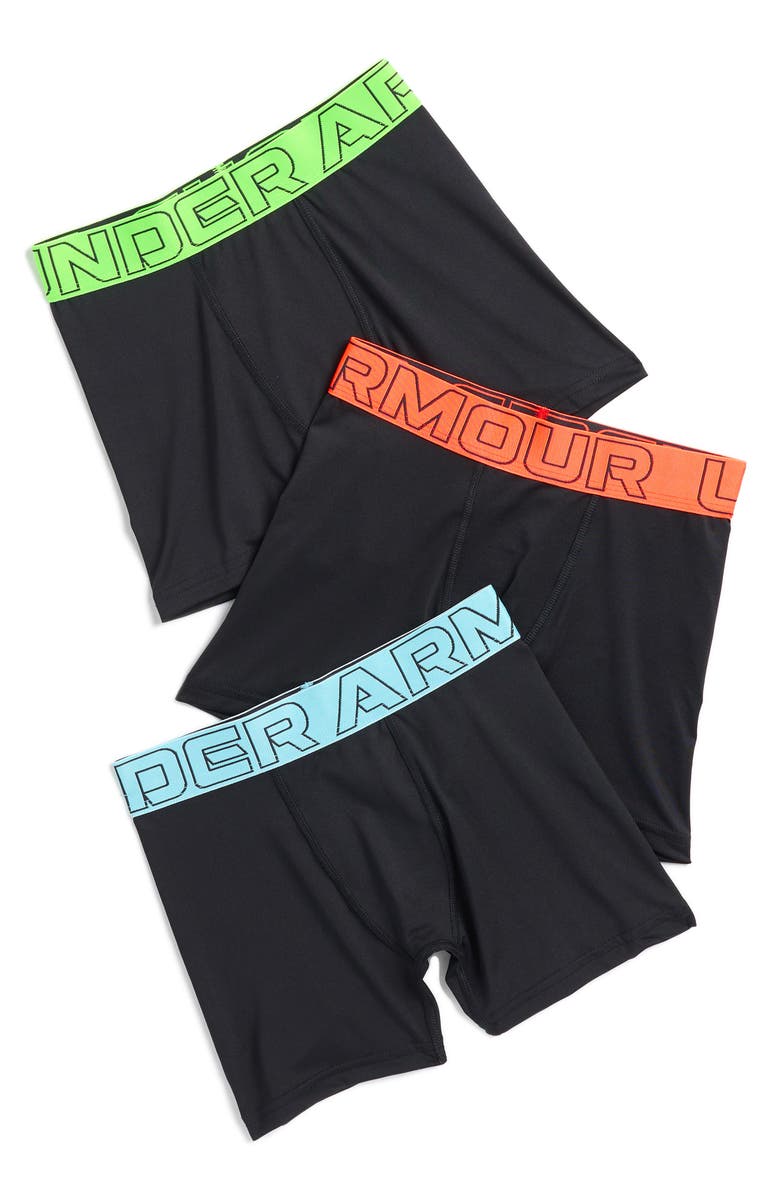 Under Armour Kids' 3-Pack Performance Tech Boxer Briefs, Main, color,