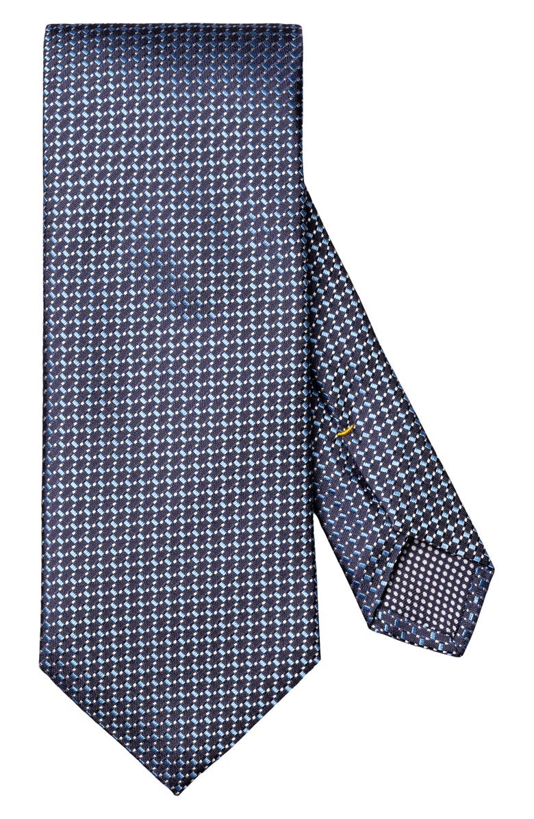 Eton Micro Silk Tie, Main, color, Navy
