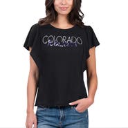 G-III 4HER BY CARL BANKS Women's G-III 4Her by Carl Banks Black Colorado Rockies Crowd Wave T-Shirt