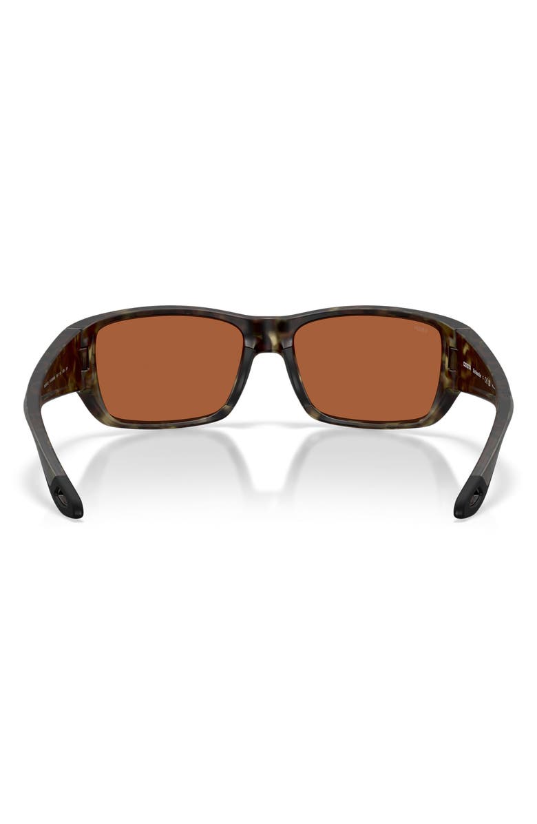 Costa Del Mar Schoolie 56mm Polarized Rectangular Sunglasses, Alternate, color, Matte Wetlands / Green 580P