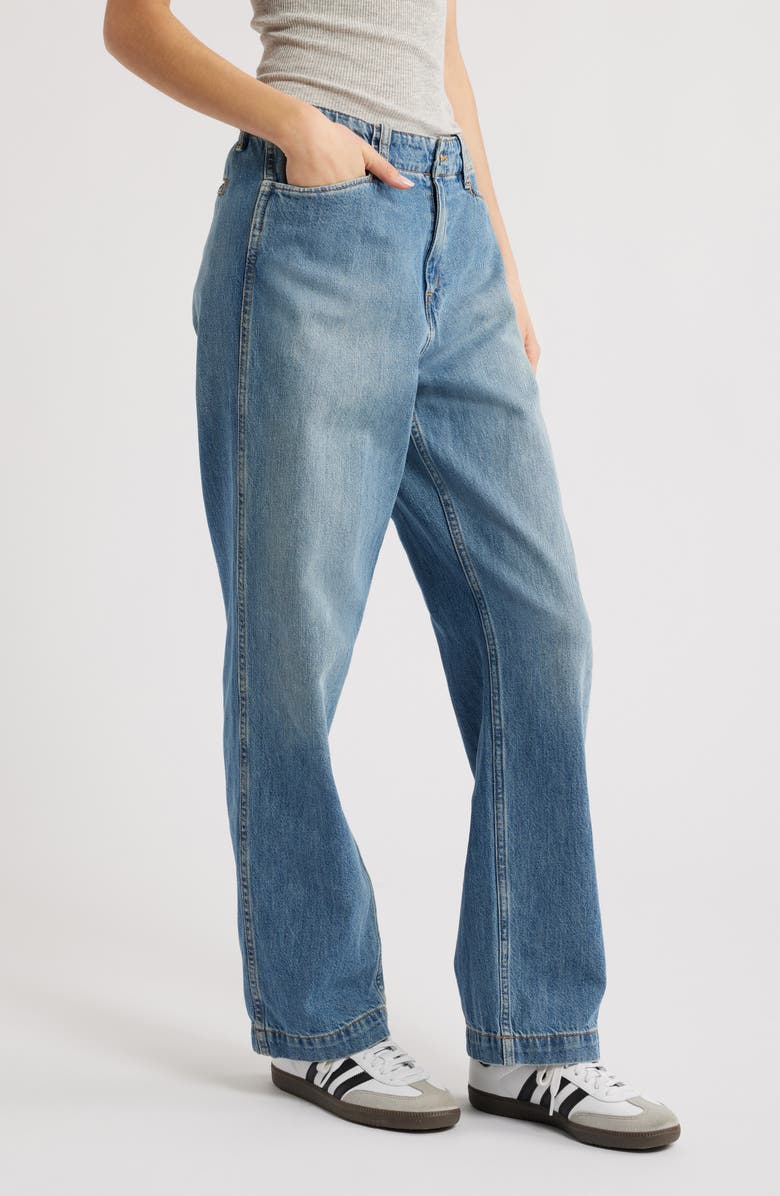Re/Done The Slacker High Waist Wide Leg Jeans, Alternate, color, 
