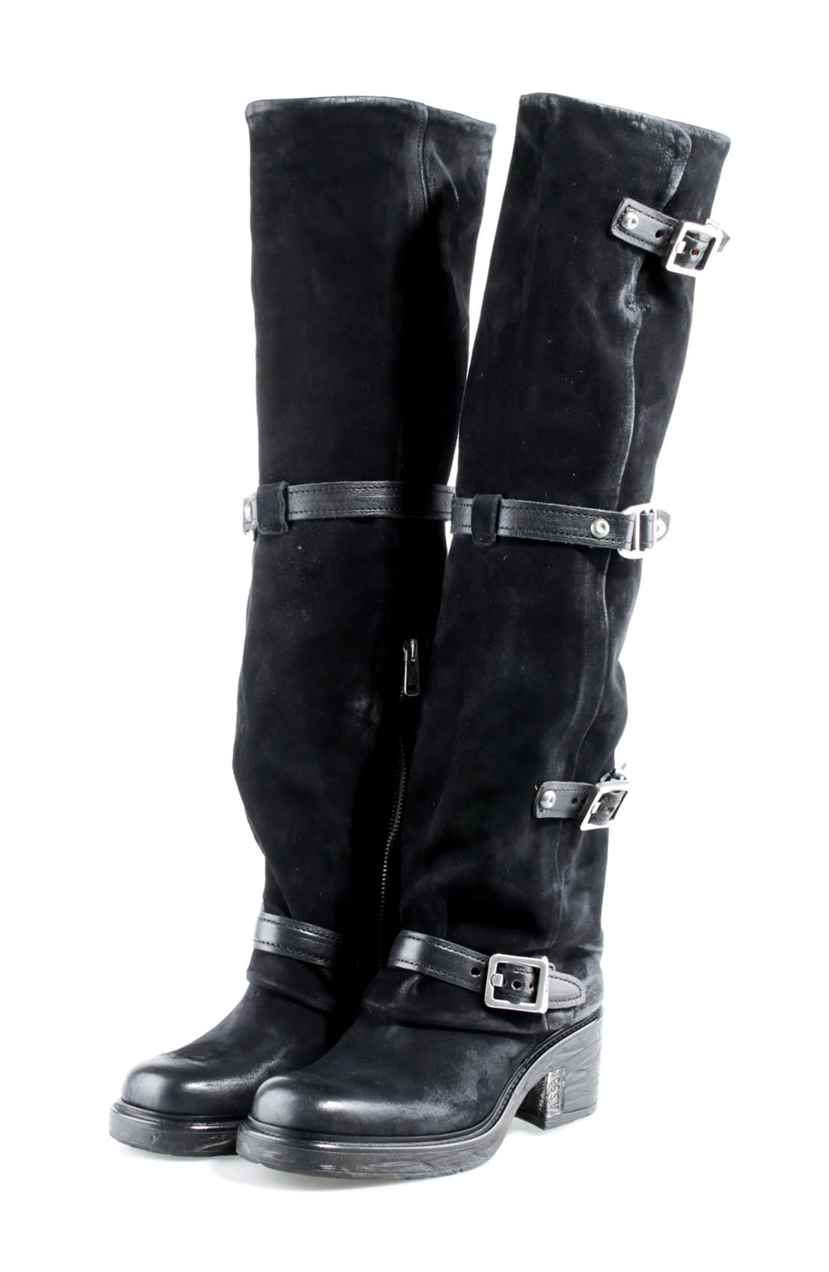 Stanley Leather Tall Boot, Alternate, color, BLACK