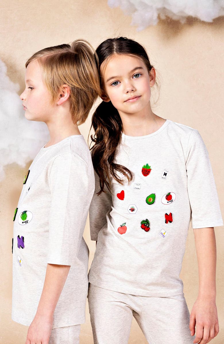 NoggiWear Prints and Patch Loungewear Set, Stars, Alternate, color,