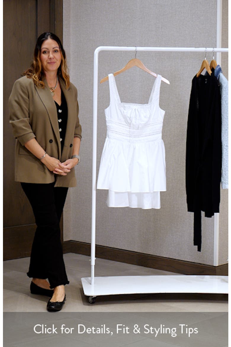 Melaine Lace Detail Cotton Blend Minidress video