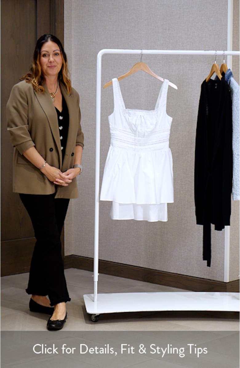 Melaine Lace Detail Cotton Blend Minidress, sales video thumbnail