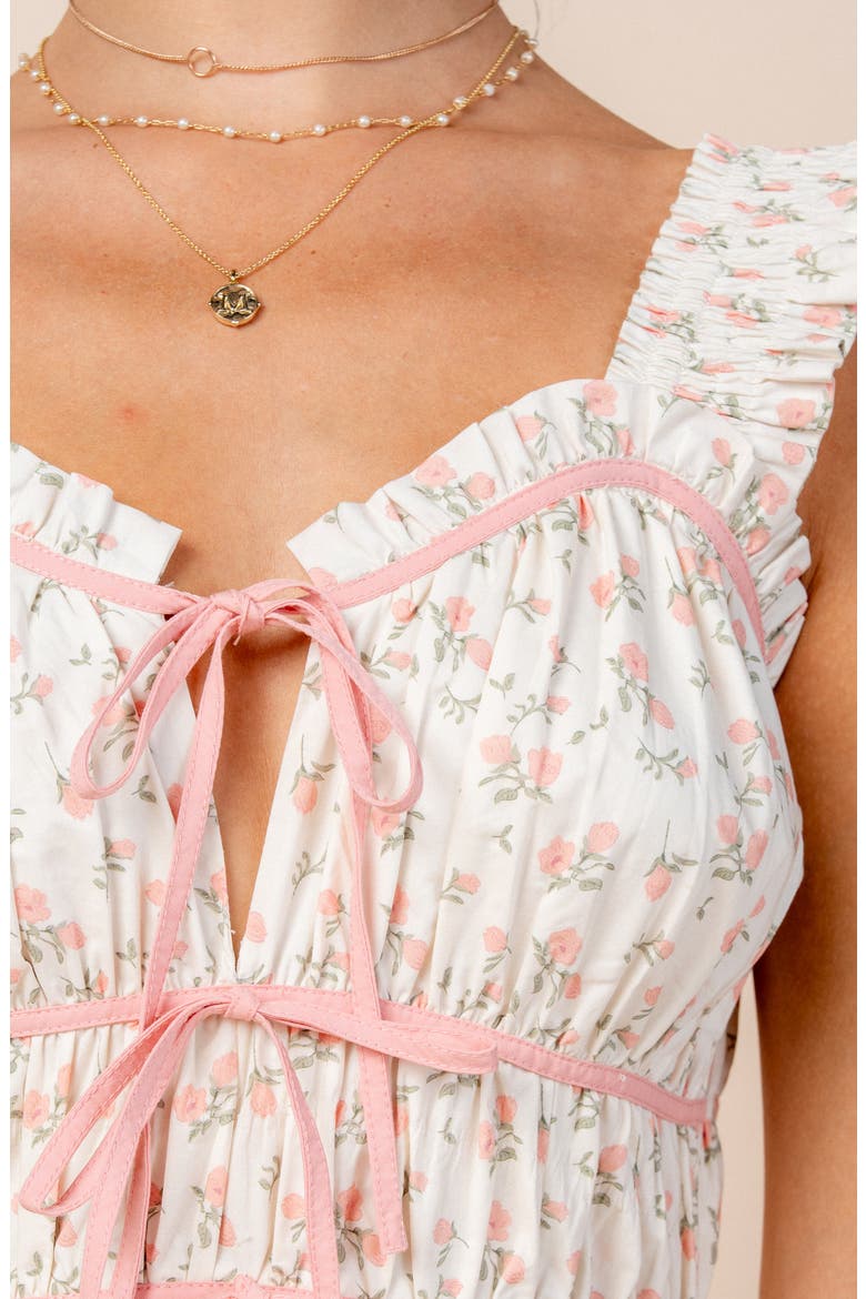 Floral Ruffle Maxi Dress, Alternate, color, OFF WHITE