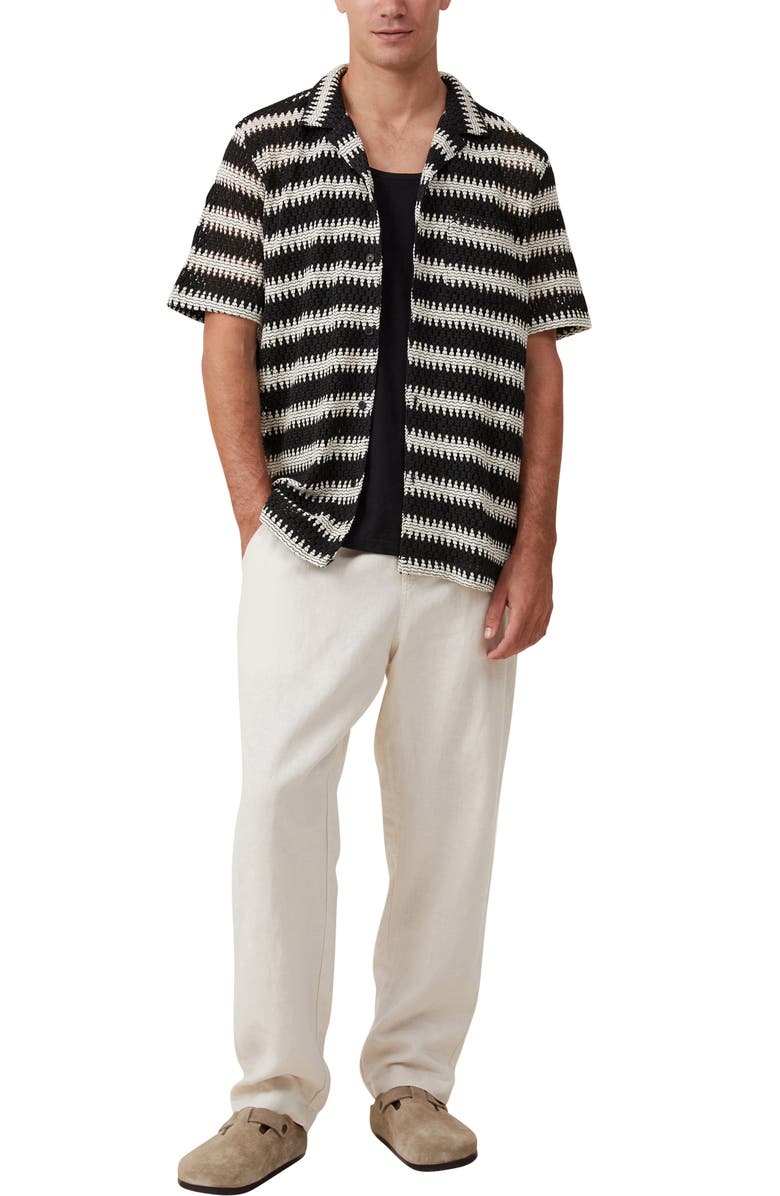 Cotton On Cabana Short Sleeve Cotton Button-Up Shirt, Alternate, color, 