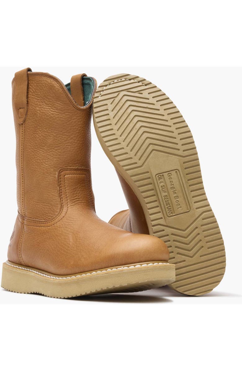 Georgia Boot Wedge Work Wellington, Alternate, color, Barracuda Gold